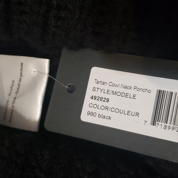 Fraas Tartan Cowl neck poncho NWT - Picture 6 of 8